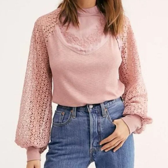 Free People Sweetest Thing Thermal Top - Picture 1 of 4